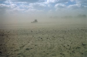 The Great Plains Erosion in 1996 led to lack of visibility as the grasslands were reduced to dusty conditions